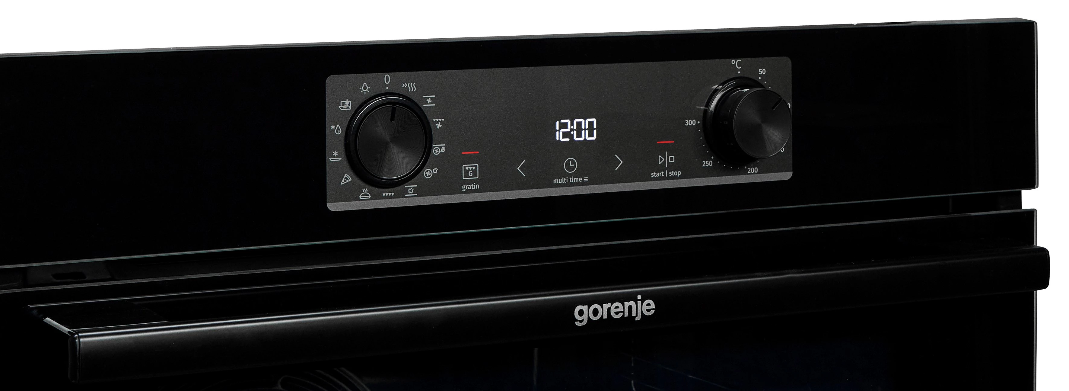 GORENJE Backofen-Set Black Pacific Basic Set, mit 1-fach-Teleskopauszug, Aqua Clean